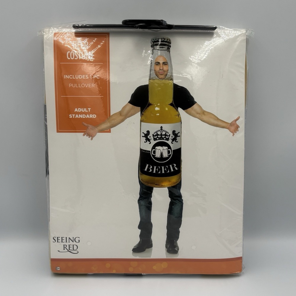 Beer Bottle Halloween Costume Adult Standard Fits up to‎ Size 42